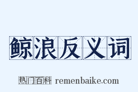 鲸浪反义词是什么意思的图片